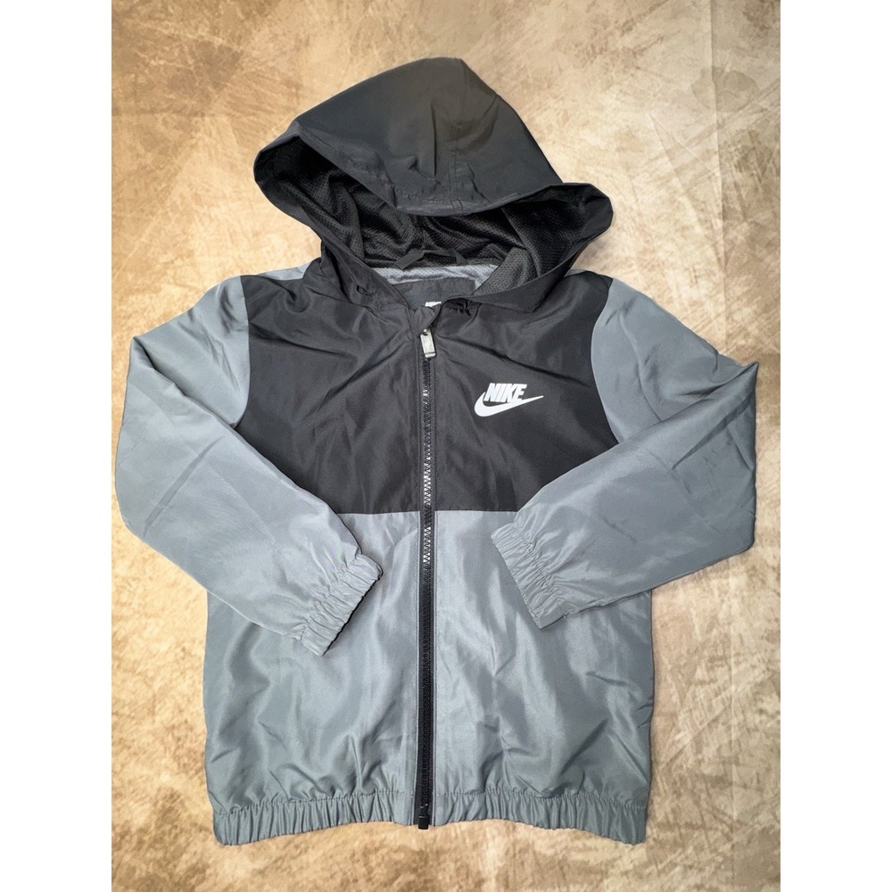 NIKE BOYS WINDRUNNER WINDBREAKER HOODED FULL ZIP JACKET Kids SMALL  4-5 Years